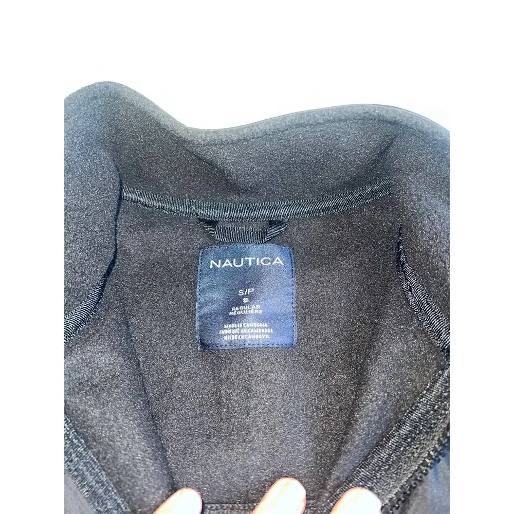 Nautica Black Polar Zip-Up Jacket, 8(S) - NWT